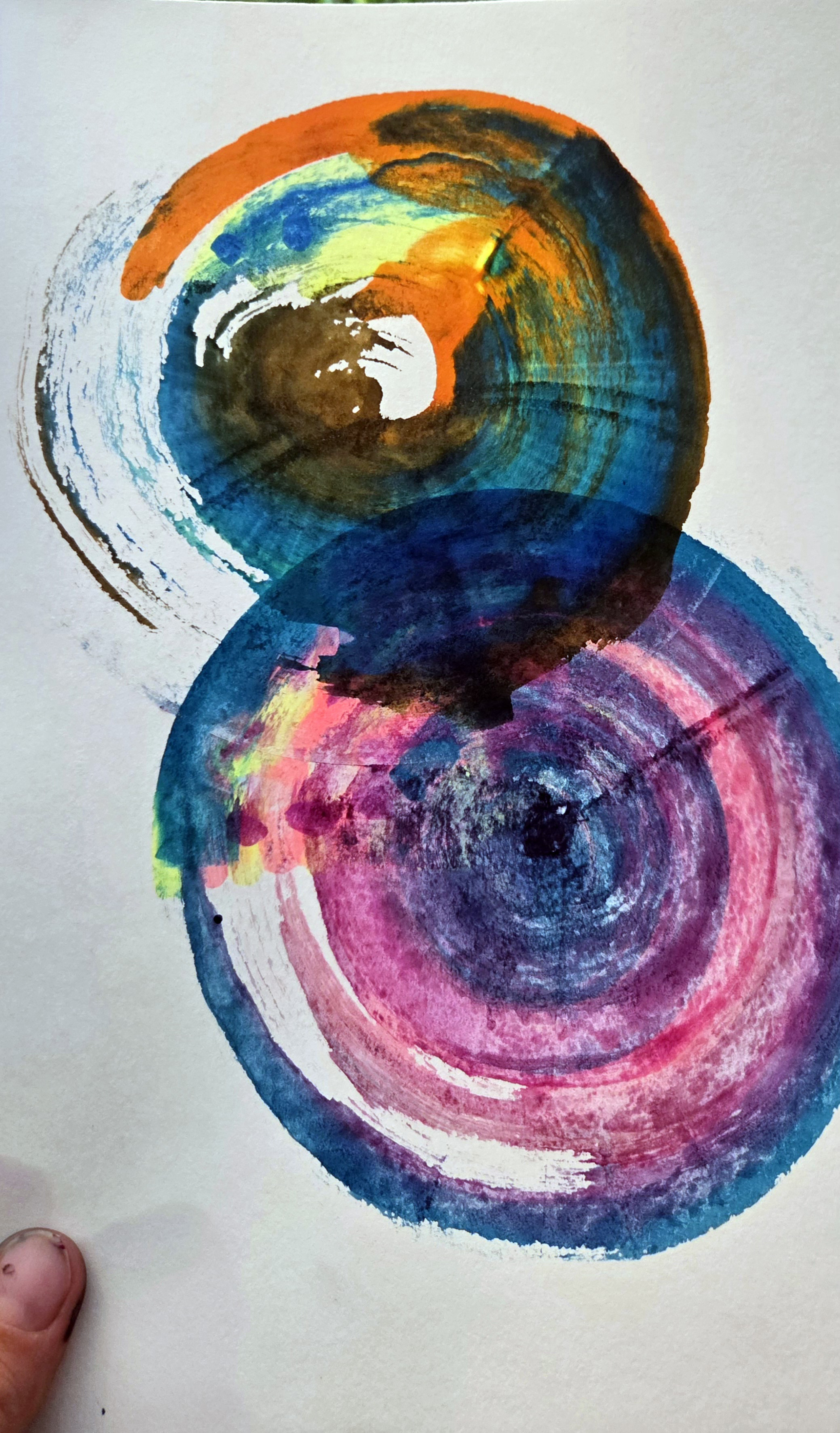 Bright paper lantern with face on it